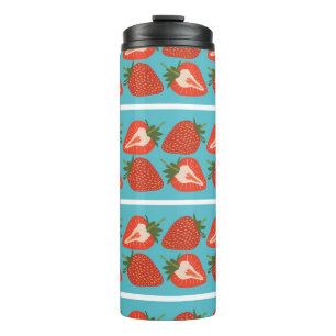 Termo Fruta de fresa: Patrón de repetición sin foco.