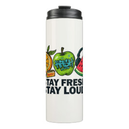 Termo Frutas frescas y llamativas de pop‑art 