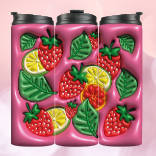 Termo Frutos de verano Tumbler efecto inflado 3D
