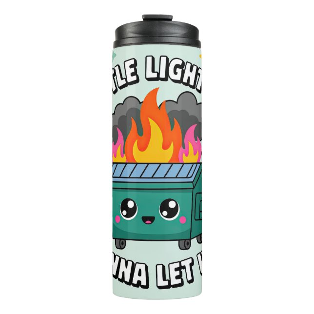Termo Fuego de contenedor Kawaii (Anverso)