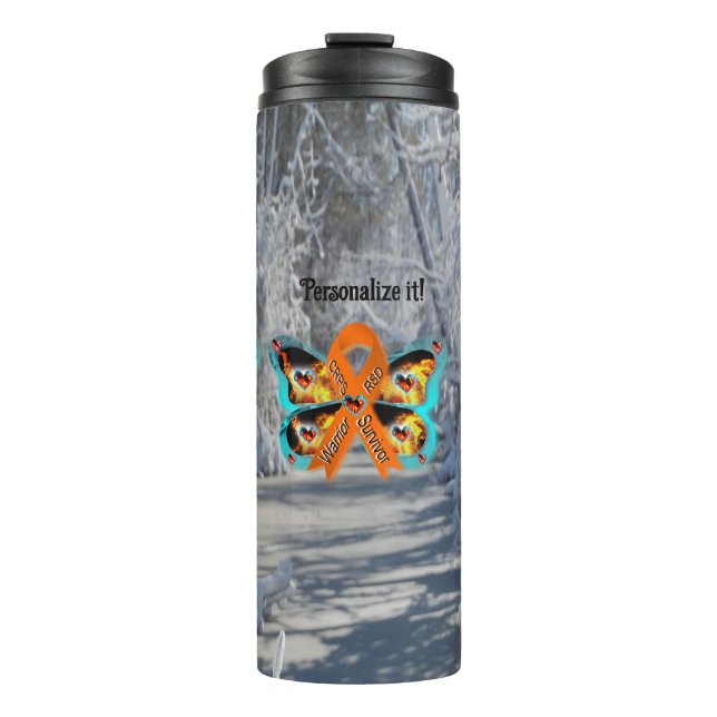 Termo Fuego de mariposa de la Cinta de Cinta de Sobreviv (Anverso)