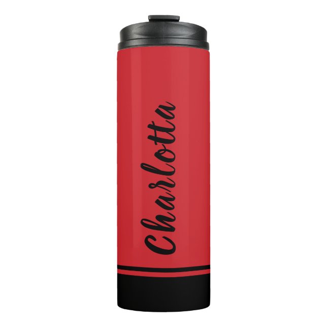 Termo Fuego Motor Negro | Elegante | Mínimo | Personaliz (Anverso)