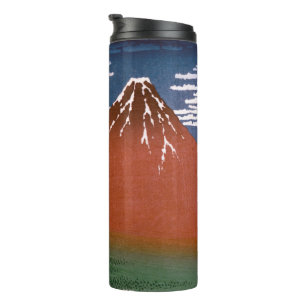 Termo Fuji rojo, Volcán Aka Fujiyama Katsushika Hokusai
