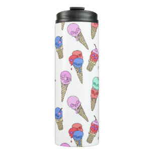 Termo Fun Melty Summer Gótico Skull Ice Cream blanco pas