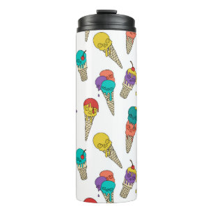 Termo Fun Melty Summer Gótico Skull Ice Cream joyas blan