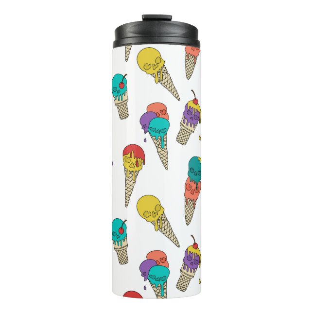 Termo Fun Melty Summer Gótico Skull Ice Cream joyas blan (Anverso)