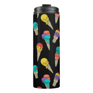 Termo Fun Melty Summer Gótico Skull Ice Cream joyas negr