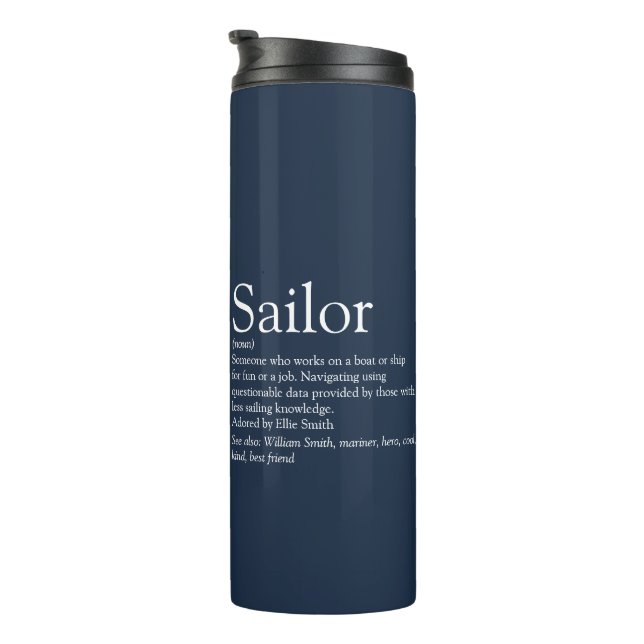 Termo Fun Personalizado Sailor Definition Navy Blue (Rotado hacia la derecha)
