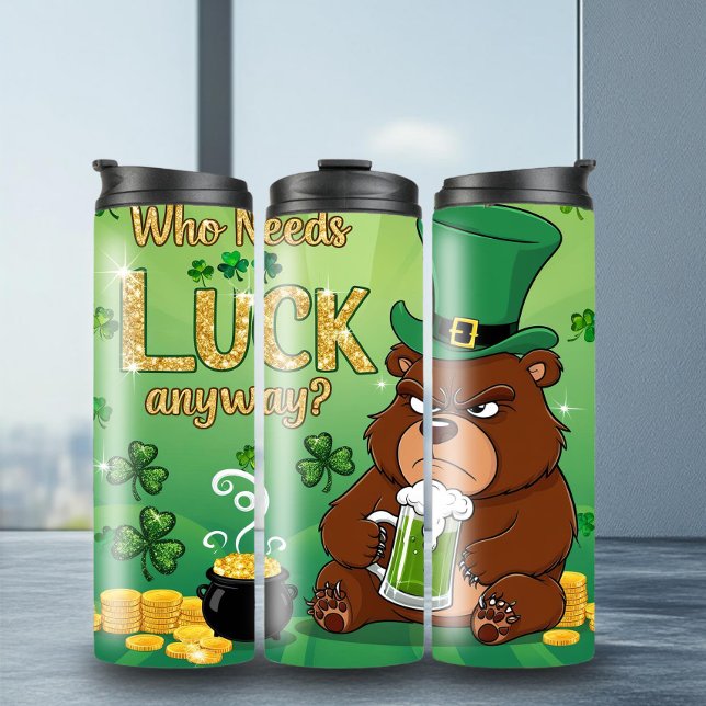 Termo Fun St. Patrick's Grumpy Bear Tumbler (Subido por el creador)