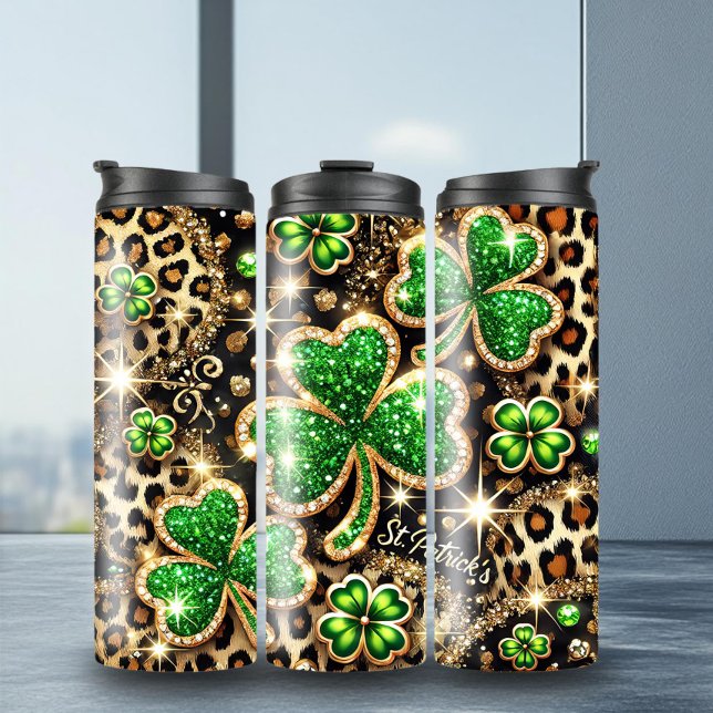 Termo Fun St. Patrick's Purpurinoso Leopard Tumbler (Subido por el creador)