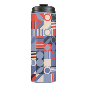 Termo Fundas geométricas retro. Diseño retro Bauhaus c