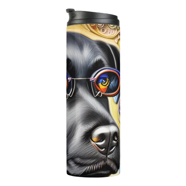 Termo Funky Black Labrador (Rotado hacia la derecha)