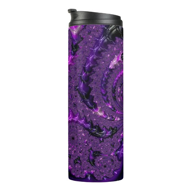 Termo Funky Bold Boho Purple Digital Resumen Fractal (Rotado hacia la derecha)
