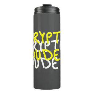 Termo Funky Crypto Dude Energy Power Rótulo
