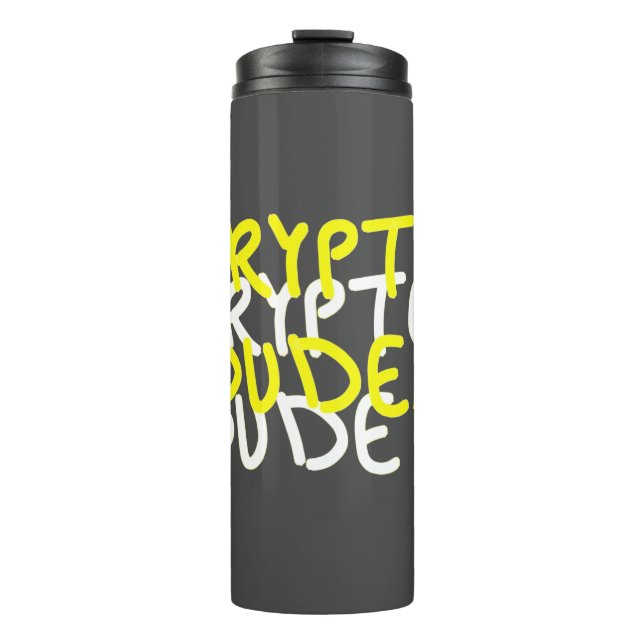 Termo Funky Crypto Dude Energy Power Rótulo (Anverso)