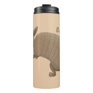 Termo Funny armadillo feliz personalizado ilustracion