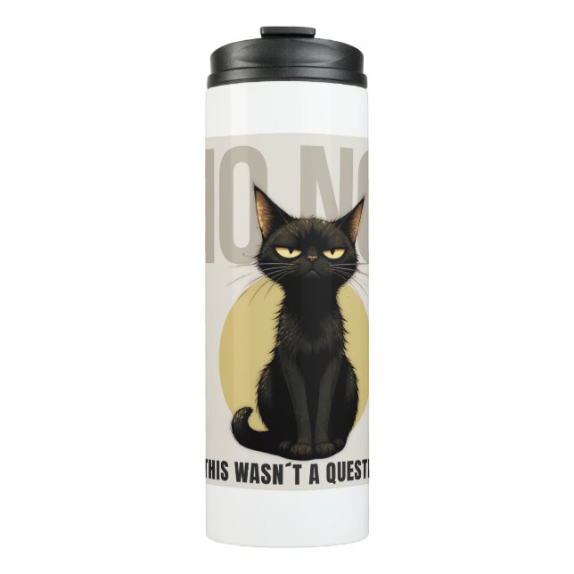 Termo Funny Black Cat Meme Coffee Mug (Anverso)