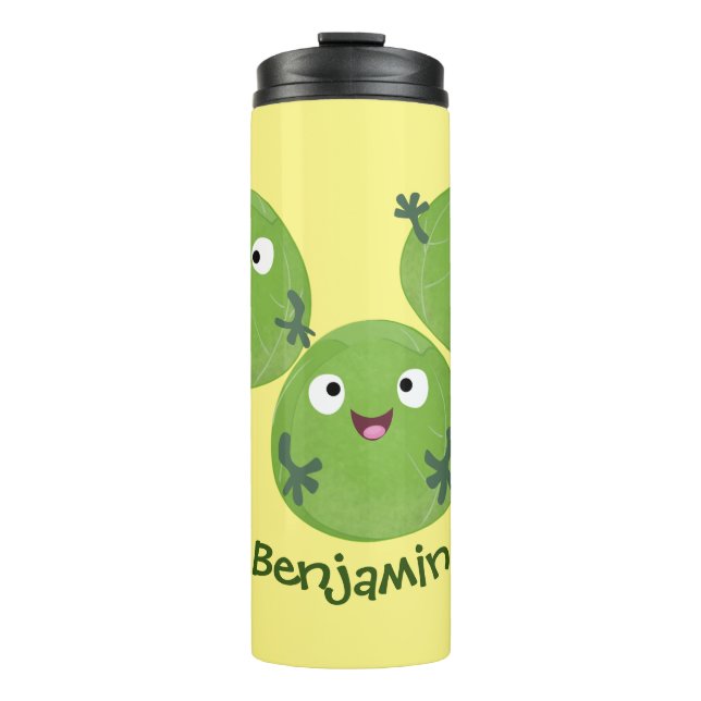 Termo Funny Brussels brota personalizado de verduras (Anverso)