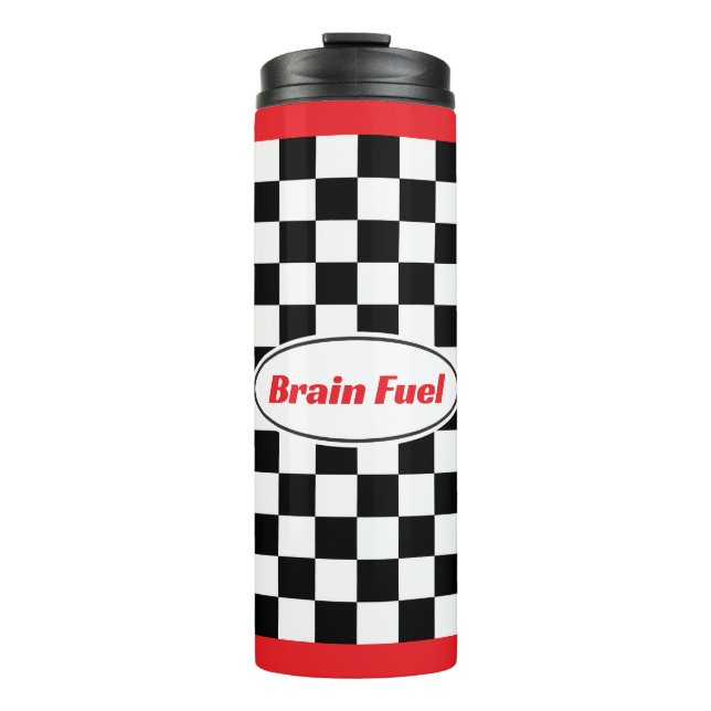 Termo Funny Checkered Flag Racing Travel Mug Gift (Anverso)
