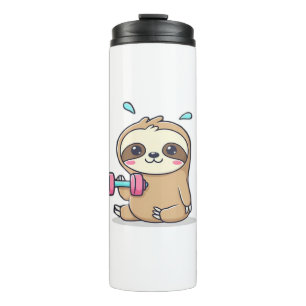 Termo Funny Chibi Sloth Workout Cute Kawaii Gym Personal