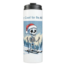 Termo Funny Christmas Skeleton on Skis