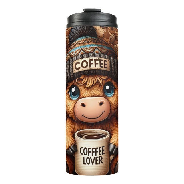 Termo Funny Coffee Lover Cow  (Anverso)