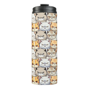 Termo Funny Colorido Moody Cats Patrón mascota de gatito