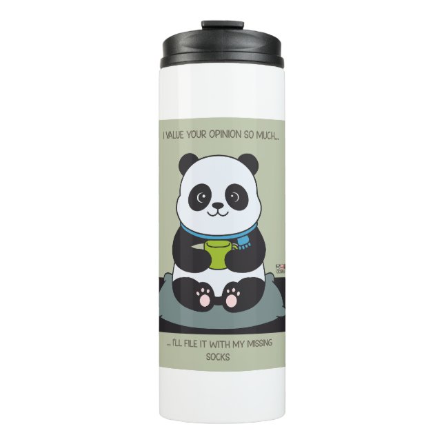 Termo Funny Custom Sarcastic Panda Opinion Coworker Gift (Anverso)