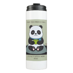 Termo Funny Custom Sarcastic Panda Opinion Coworker Gift