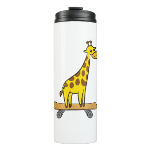 Termo Funny Giraffe Lover Giraffe Skateboard