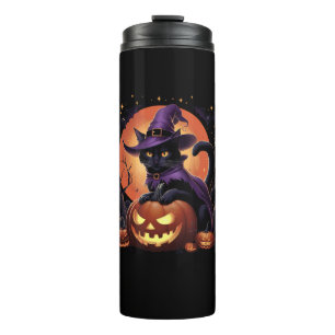 Termo Funny Halloween Black Cat Calabaza disstumbre gato