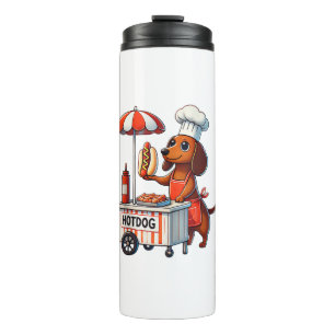 Termo Funny Perro Dachshund Perro Weenie Sausage Hotdog 
