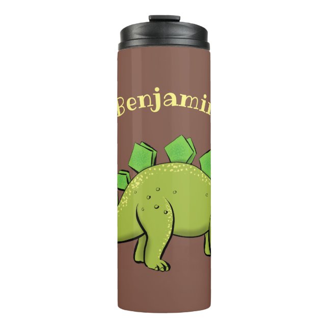 Termo Funny stegosaurus dinosaur personalizado (Anverso)