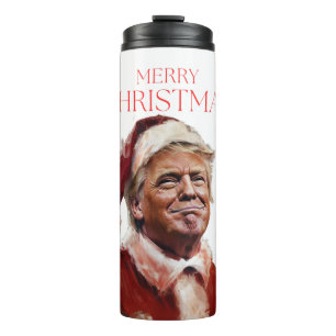 Termo Funny tarjeta de Navidades de Trump Santa Claus