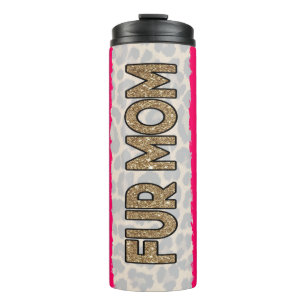 Termo Fur Mom Cat Dog Gold Purpurina