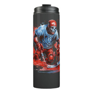 Termo Furia congelada: Tee de esqueleto de hockey sobre 