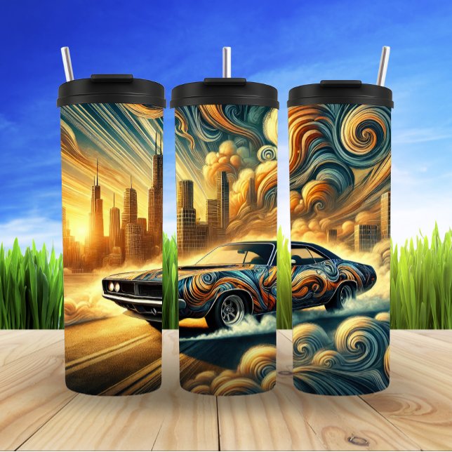 Termo Fusión urbana de autos contra el paisaje urbano fu (Subido por el creador)