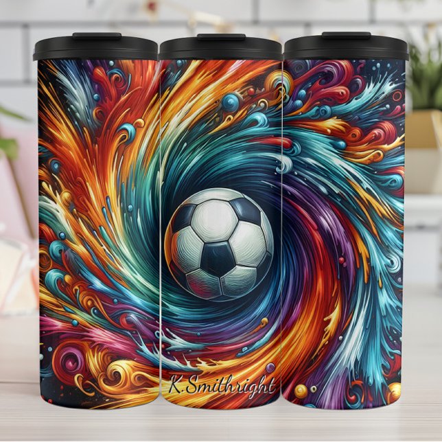 Termo Fútbol Fútbol Resumen Explosión de colores de Swir (Subido por el creador)