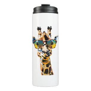 Termo gafas de sol de animales girafa con gafas de sol