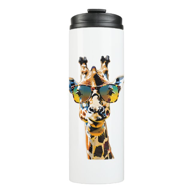 Termo gafas de sol de animales girafa con gafas de sol (Anverso)