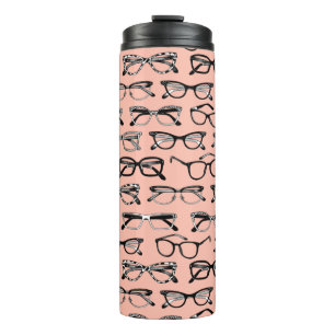 Termo Gafas rosadas pálidas, anteojos, anteojos