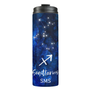 Termo Galaxia de Constelación Sagittarius Zodiac Monogra