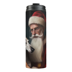 Termo Galgo con Santa Claus Navideño Festivo