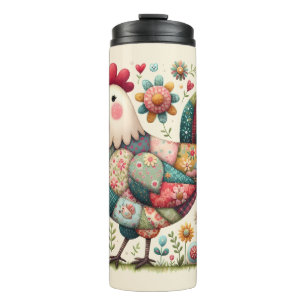 Termo Gallo de Folk Patchwork con Acentos Florales