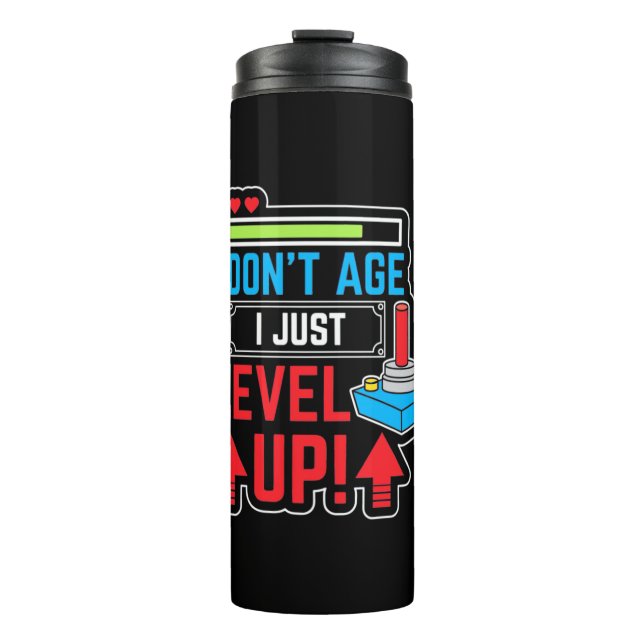 Termo Gamer I Just Level Up (Anverso)