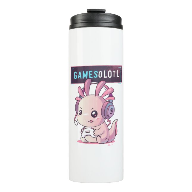 Termo Gamesolotl - Axolotl Gamer (Anverso)