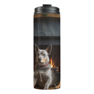 Termo Ganado Australiano junto a la Chimenea Navidad