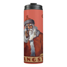 Gangsta Santa nombre personalizado tumbler