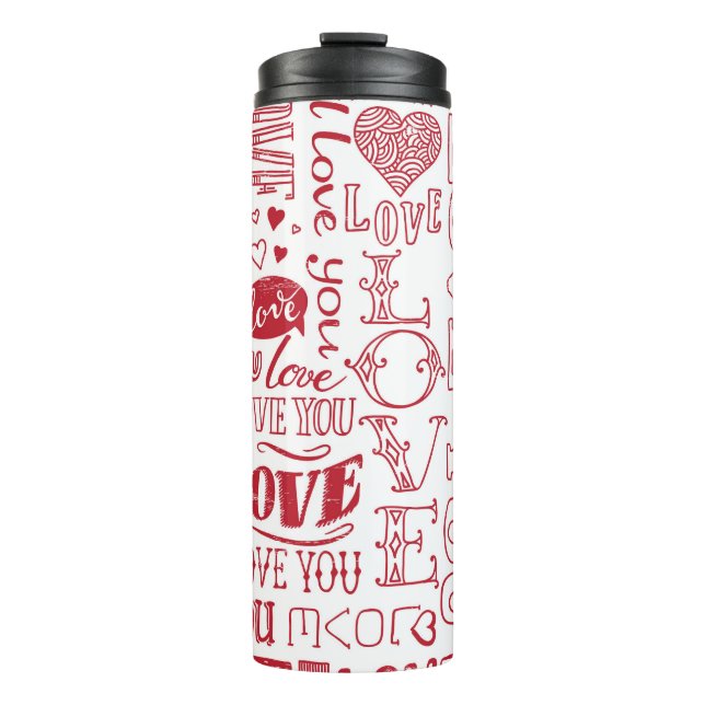 Termo garabatos de amor dibujados a mano  (Anverso)