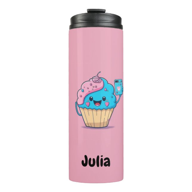 Termo Garrafa Personalizada cupcake (Julia) (Anverso)